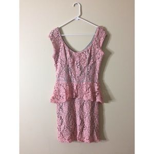 Light Pink Peplum Dress
